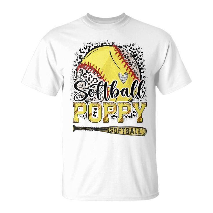 Softball Poppy Leopard Softball Pride T-Shirt