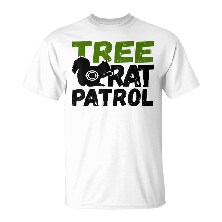 Squirrel Hunting Tree Rat Patrol Target Squirrel Hunter T-Shirt