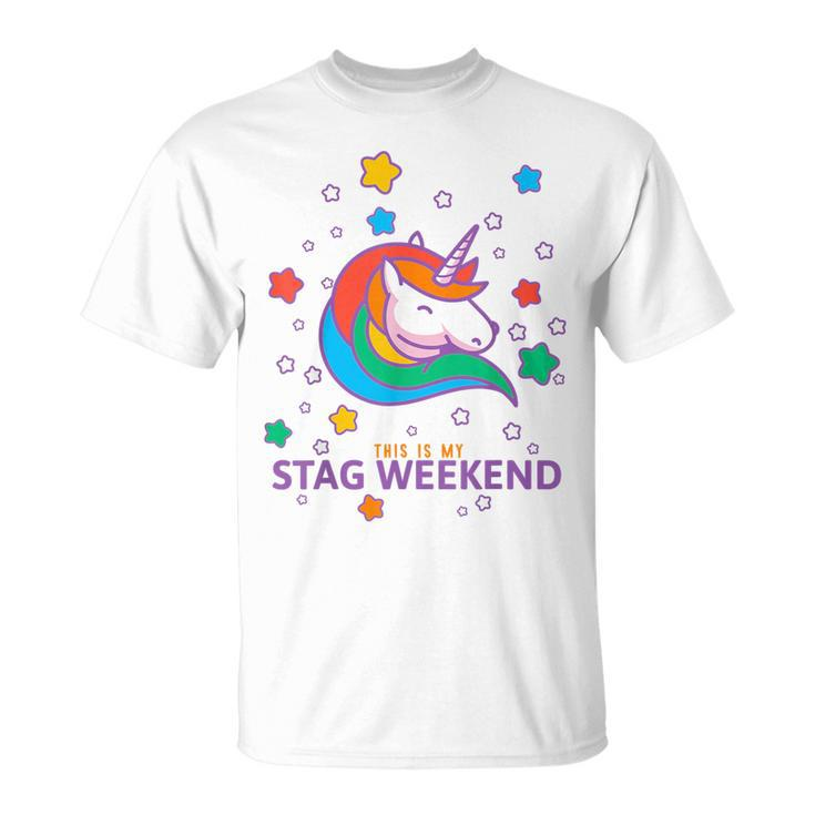 Stag Weekend Unicorn Matching Set 1 Of 2 Groom T-Shirt