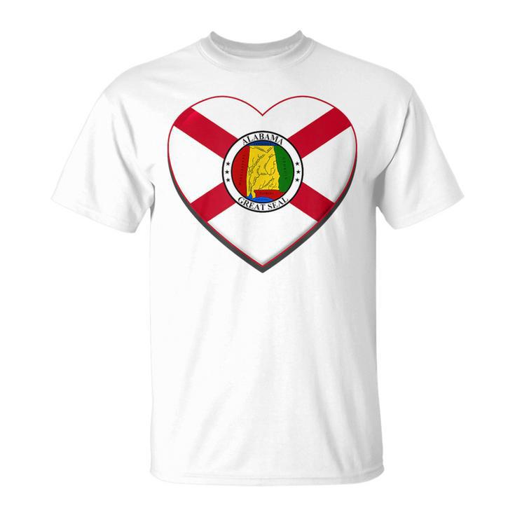 State Of Alabama HeartHome Pride Love Hometown T-Shirt