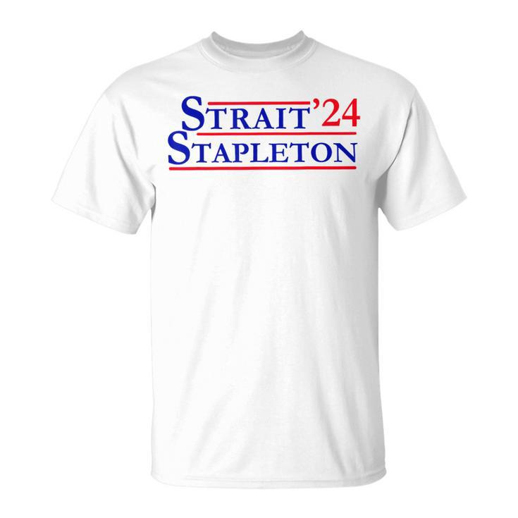 Strait Stapleton 24 Country Cowboy Western Concert Retro Usa T-Shirt