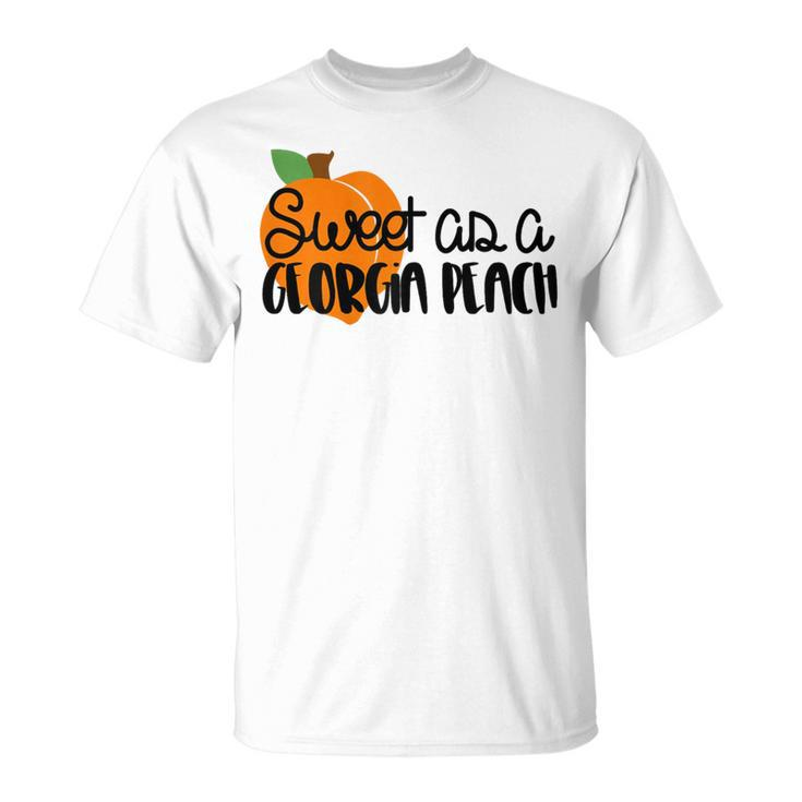 Sweet As A Georgia Peach T With Bright Peach T-Shirt