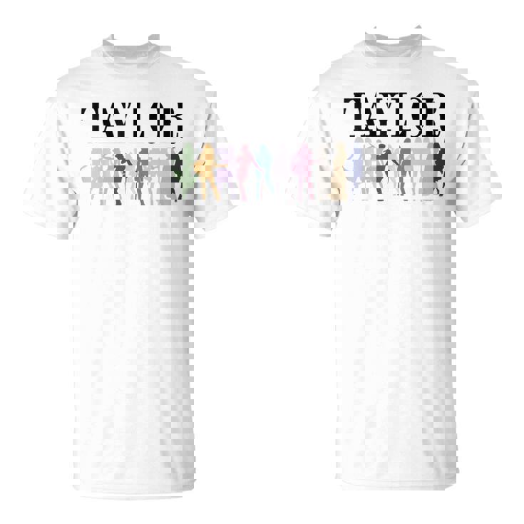 Taylor Personalized Name I Love Taylor Girl Groovy 90S T-Shirt