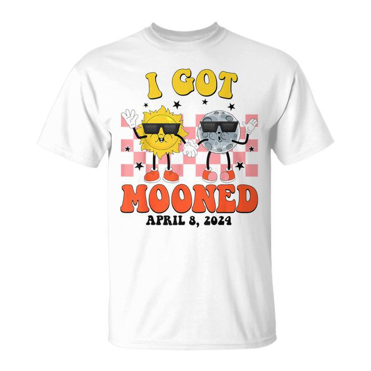 Total Solar Eclipse I Got Mooned April 8 2024 Sun And Moon T-Shirt