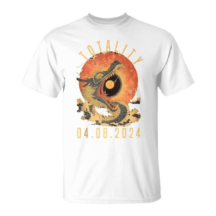 Totality 04082024 Dragon & Sun Solar Eclipse April 8 2024 T-Shirt