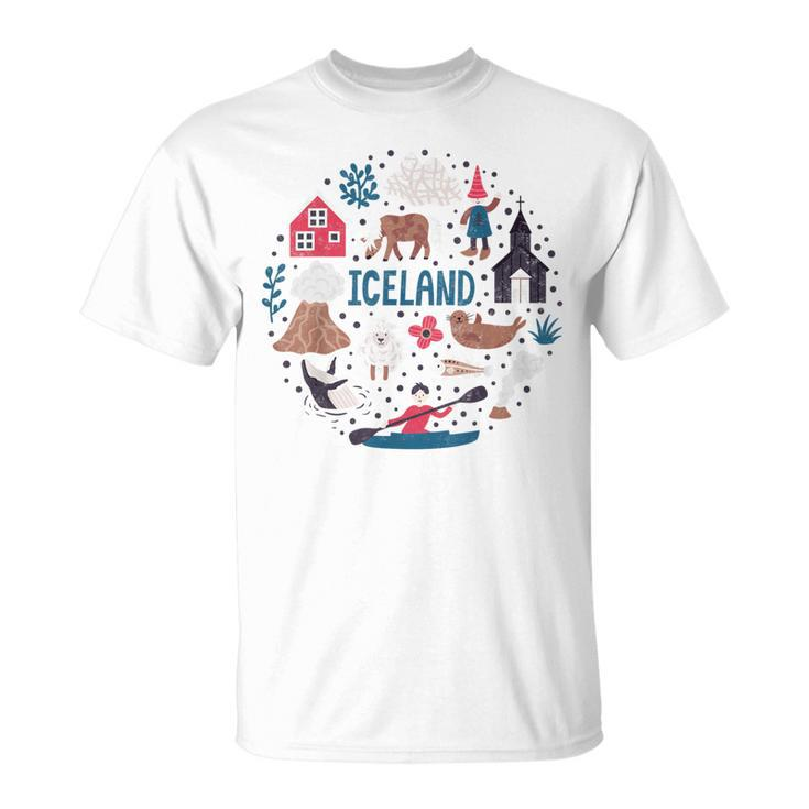 Travel Europe Iceland Reykjavik Family Vacation Souvenir T-Shirt