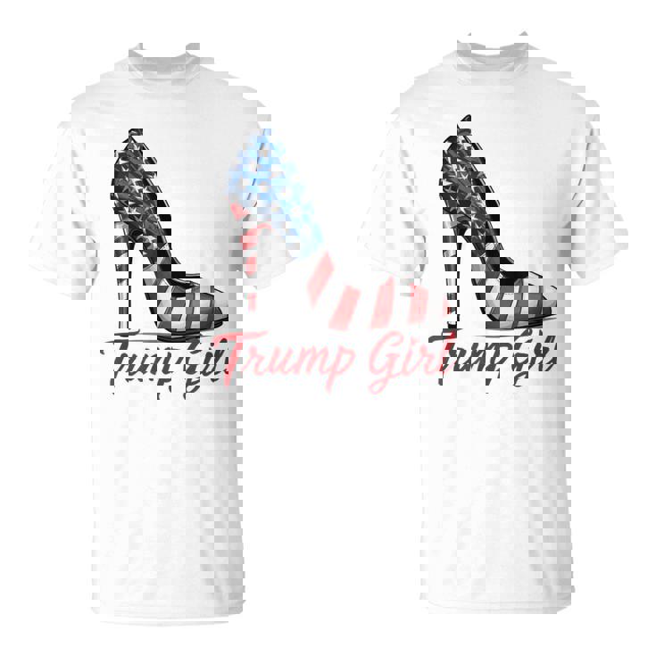 Trump Girl High Heel Stilettos American Flag Trump 2024 T-Shirt