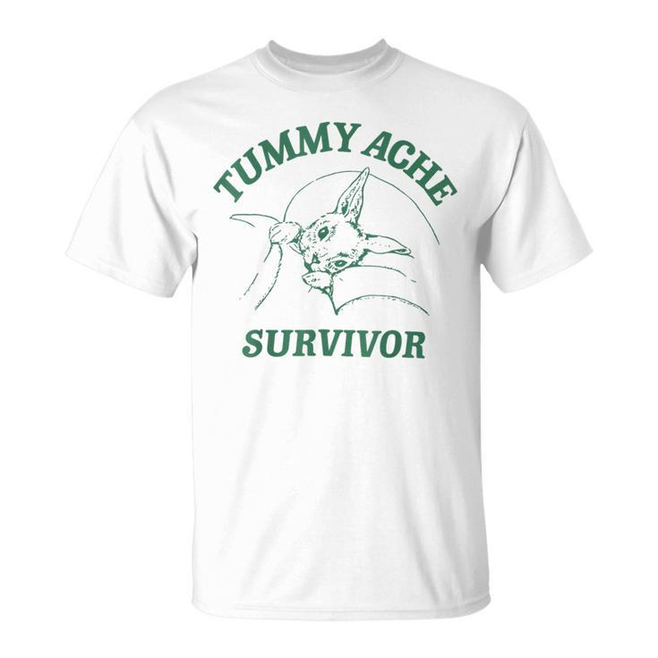 Tummy Ache Survivor Rabbit Meme Bunny Lover T-Shirt