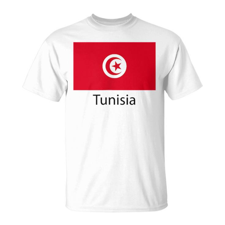 Tunesien Flagge Deko Araber Afrika Damen Herren Tunisiyya T-Shirt