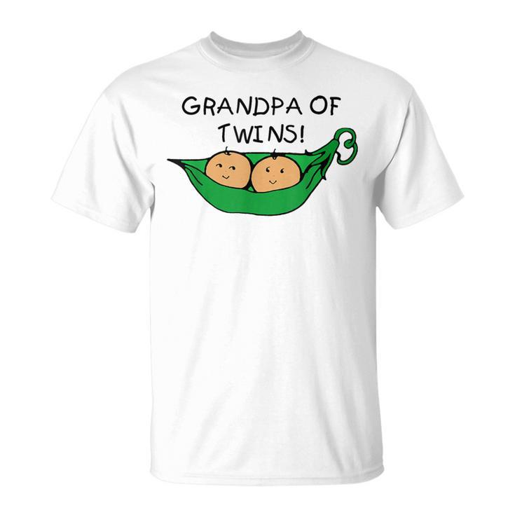 Two Peas In A Pod Grandpa Of Twins T-Shirt