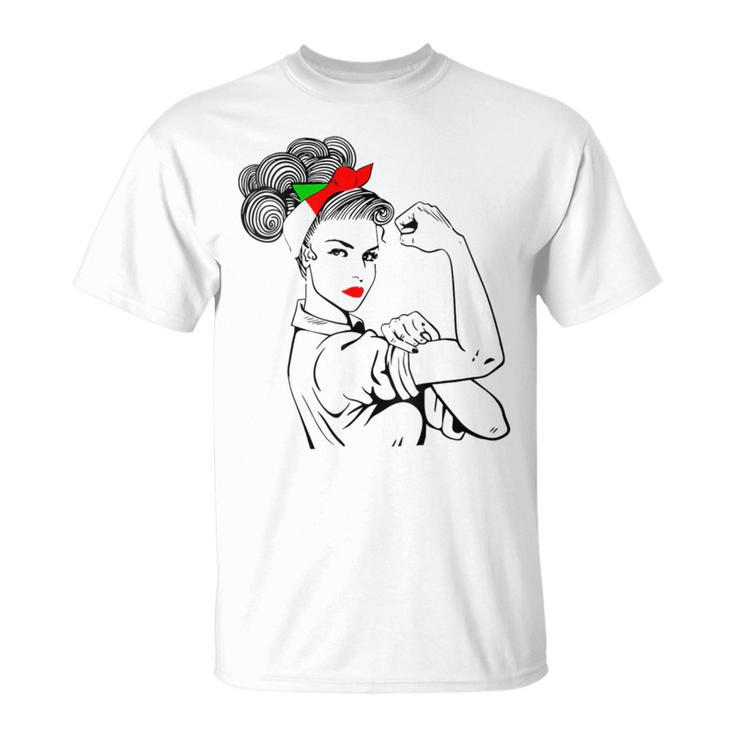 Unbreakable Girl Italian Heritage Day Italian Flag Women T-Shirt