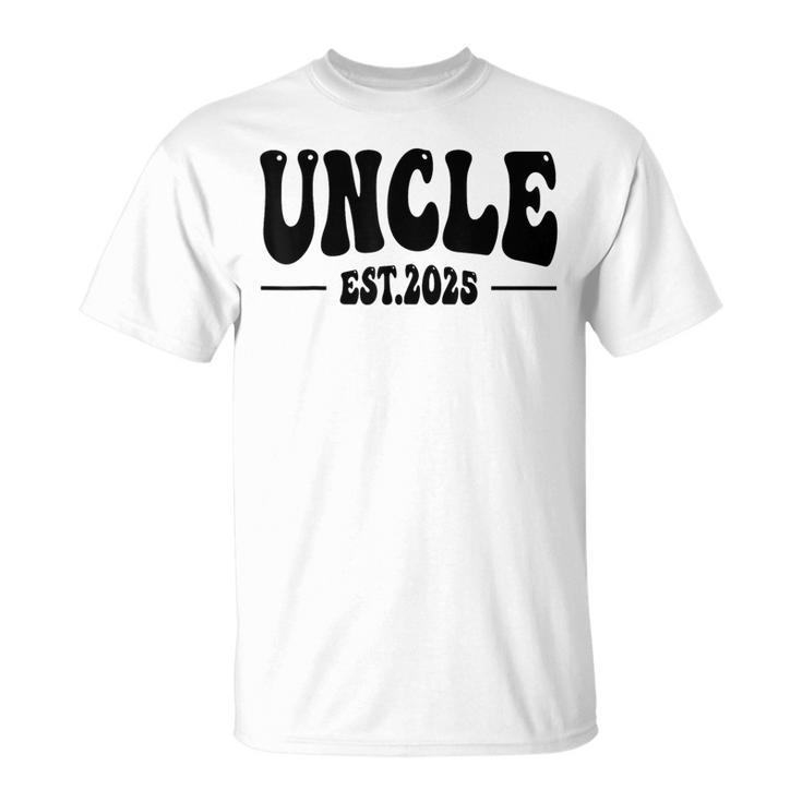 Uncle Est 2025 New Born Pregnancy Announcement Father's Day T-Shirt