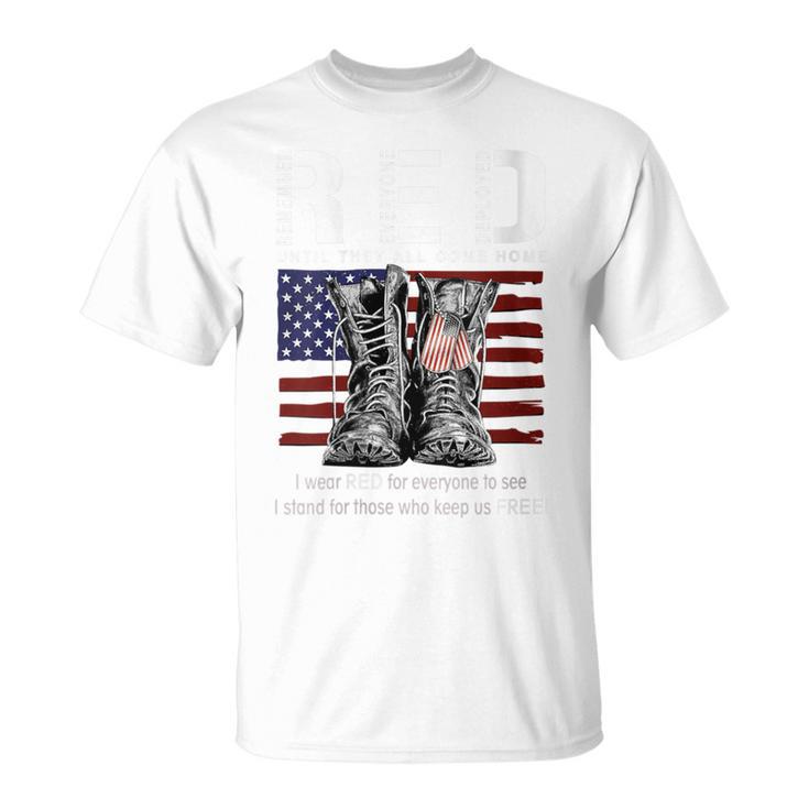 Until They Come Home My Soldier Red Friday Military Vintage T-Shirt