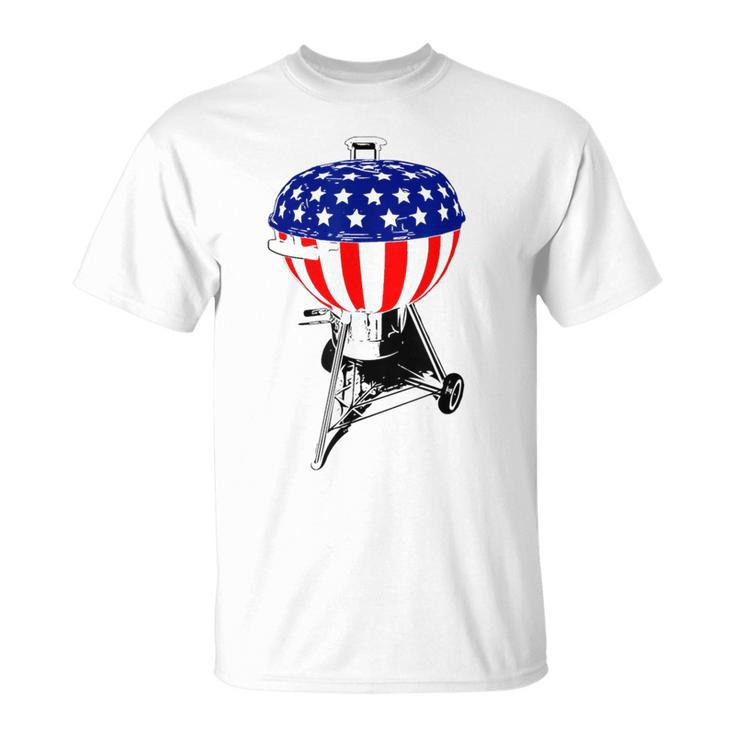 Usa Charcoal Kettle Grill Stars And Stripes July 4Th Bbq T-Shirt
