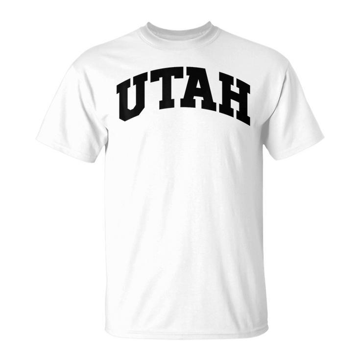 Utah College University Text Style T-Shirt