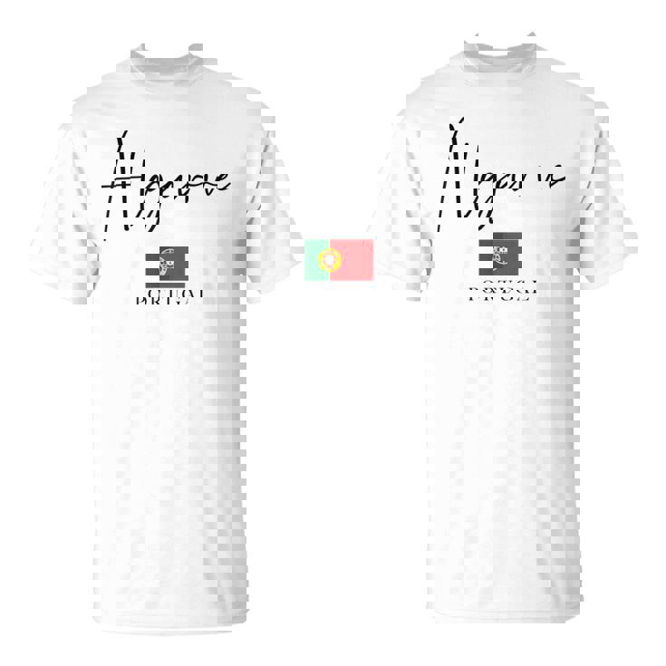 Vacaciones Bandera De Portugal Isla Algarve Camiseta unisex