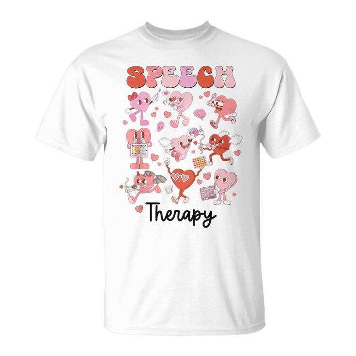 Valentines Day Speech Therapy Therapist Slpa Slp Valentine T-Shirt