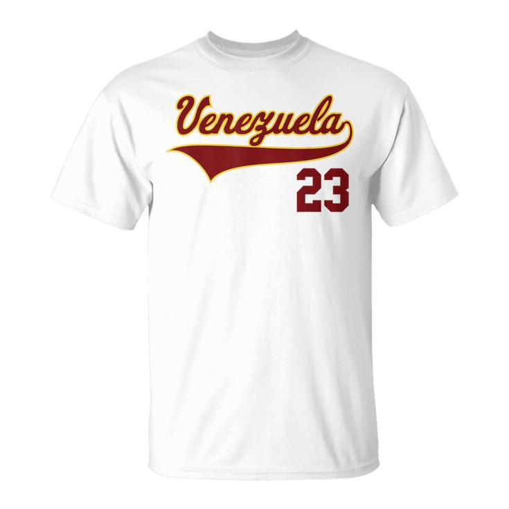Venezuela Baseball Franela Vinotinto Beisbol 23 T-Shirt