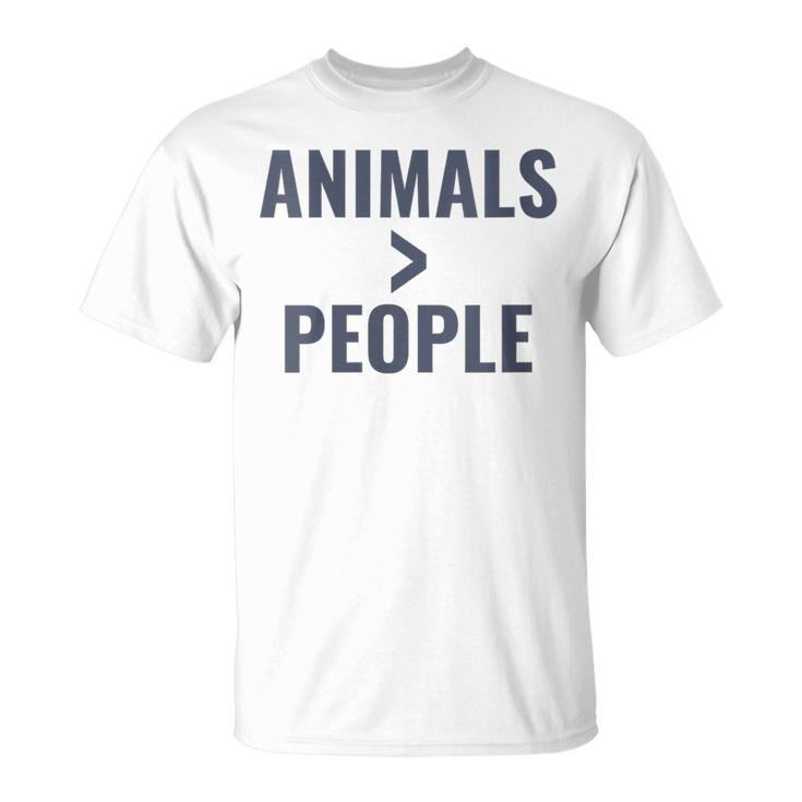 Veterinarian Veterinary Assistant Animals Over People T-Shirt