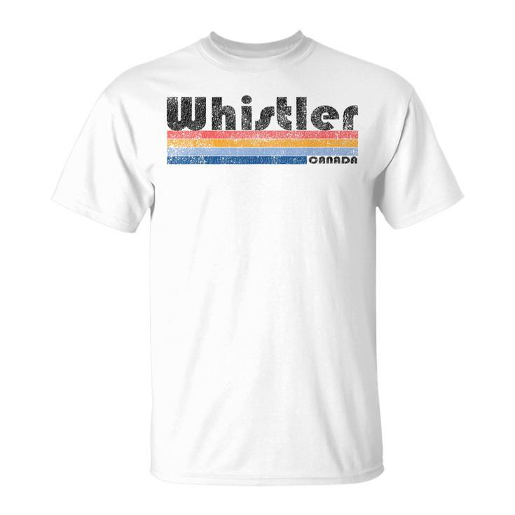 Vintage 1980S Style Whistler Canada T-Shirt
