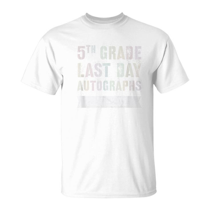 Vintage 5Th Grade Last Day Autographs Day Signing Signature T-Shirt