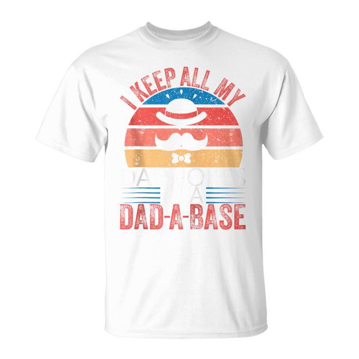 Vintage Dad Ich Halte Alle Meine Papa-Witze In Einem Dad-A-Base Lustig Kapuzenjacke T-Shirt