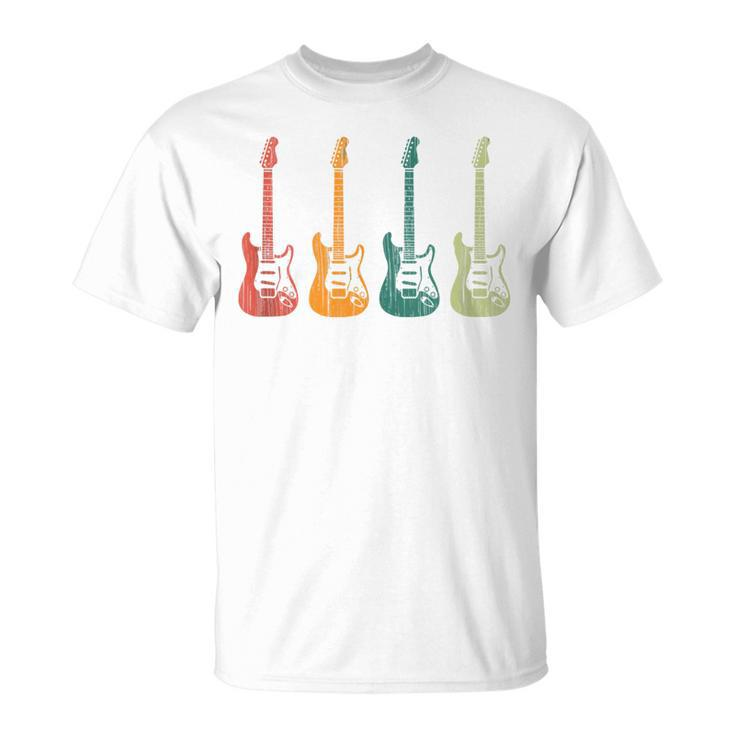 Vintage Guitars Retro Guitarists Bassist T-Shirt