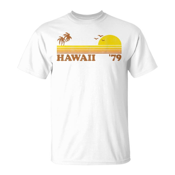 Vintage Hawaii Retro Hawaiian Beach Surfing 70'S Surf T-Shirt