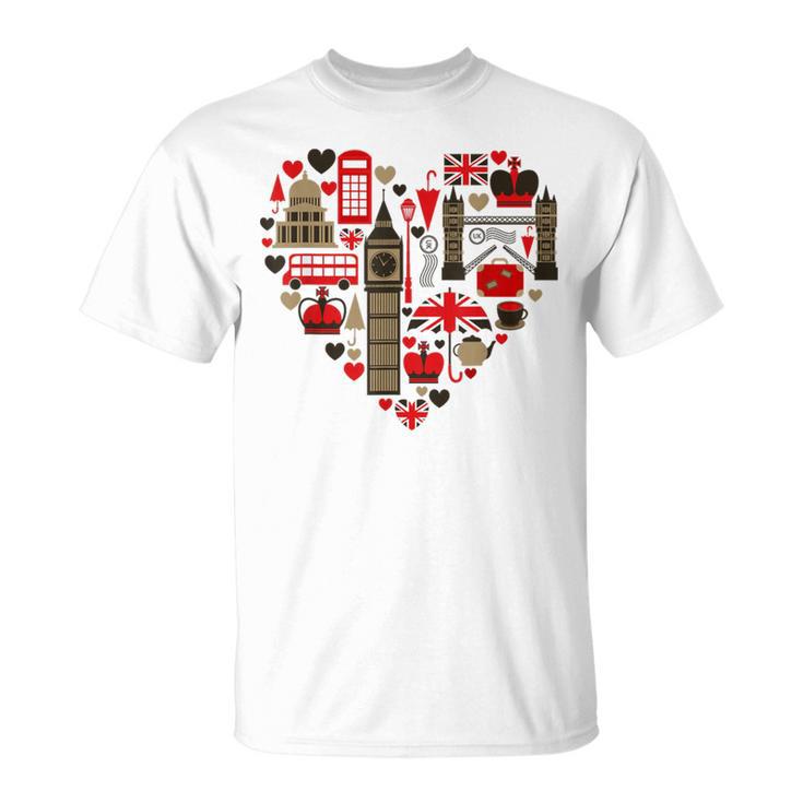 Vintage London I Love Travel Wanderlust Union Jack T-Shirt