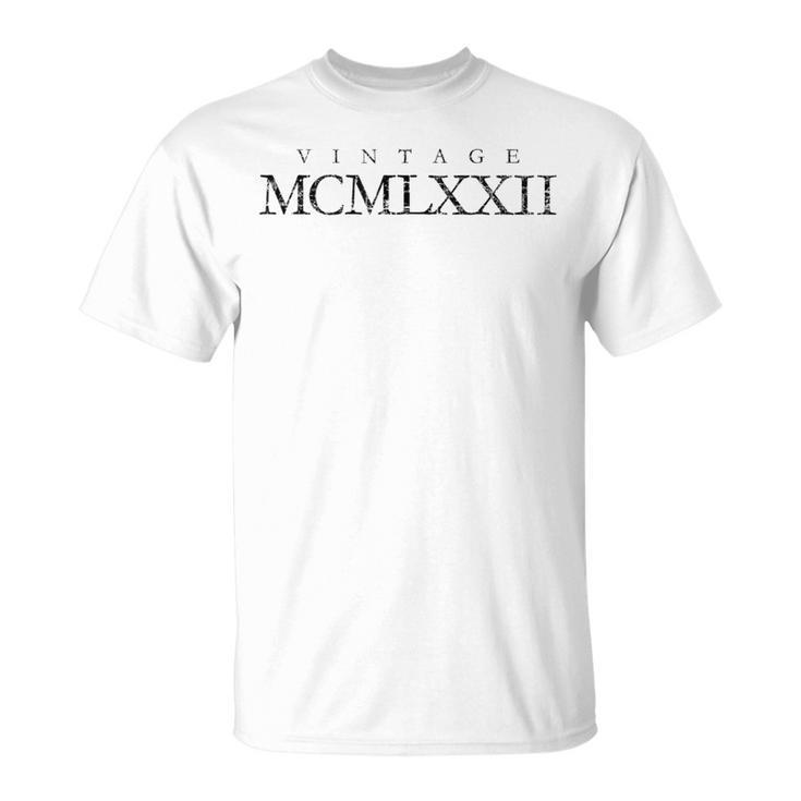 Vintage Mcmlxxii Antique Black 1972 52 Birthday T-Shirt