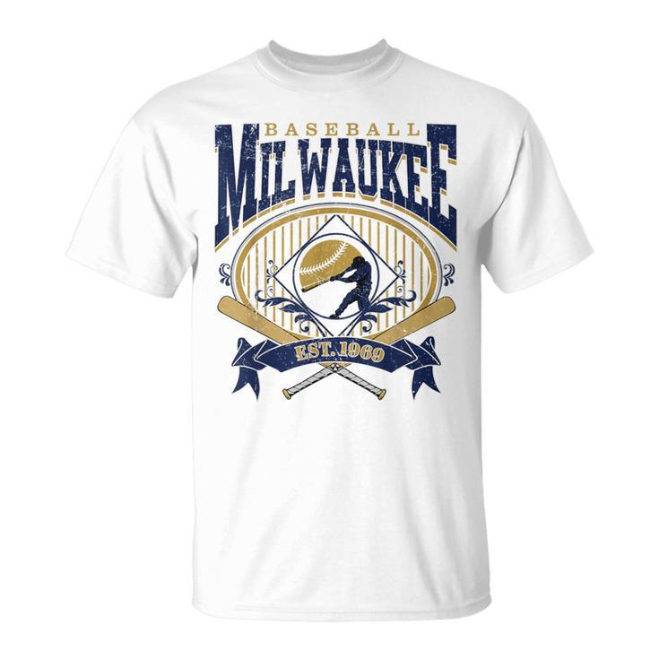 Vintage Retro Milwaukee Baseball T-Shirt