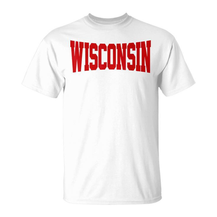 Vintage Wisconsin Wisconsin Red Retro T-Shirt