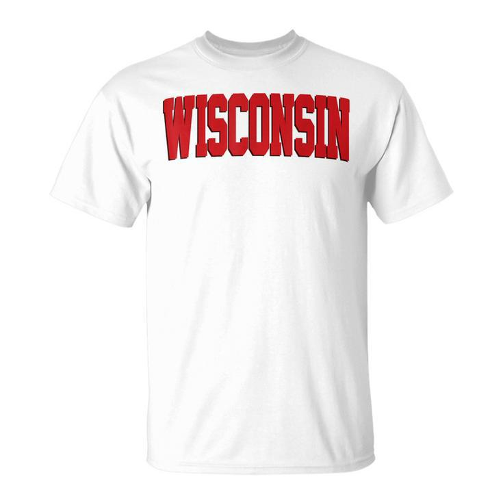 Vintage Wisconsin Wisconsin Red Retro Wisconsin T-Shirt