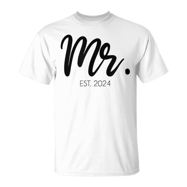 Wedding Mr Est 2024 Groom T-Shirt