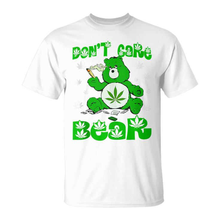Weed Bear Herb Bear Don't Care Bear Marijuana Cannabis T-Shirt