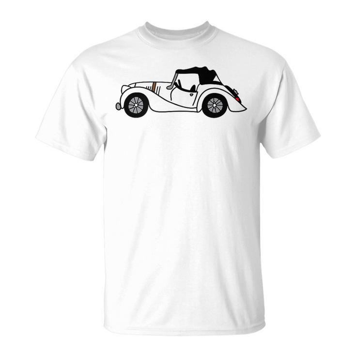 White Morgan 44 44 Car Drawing T-Shirt