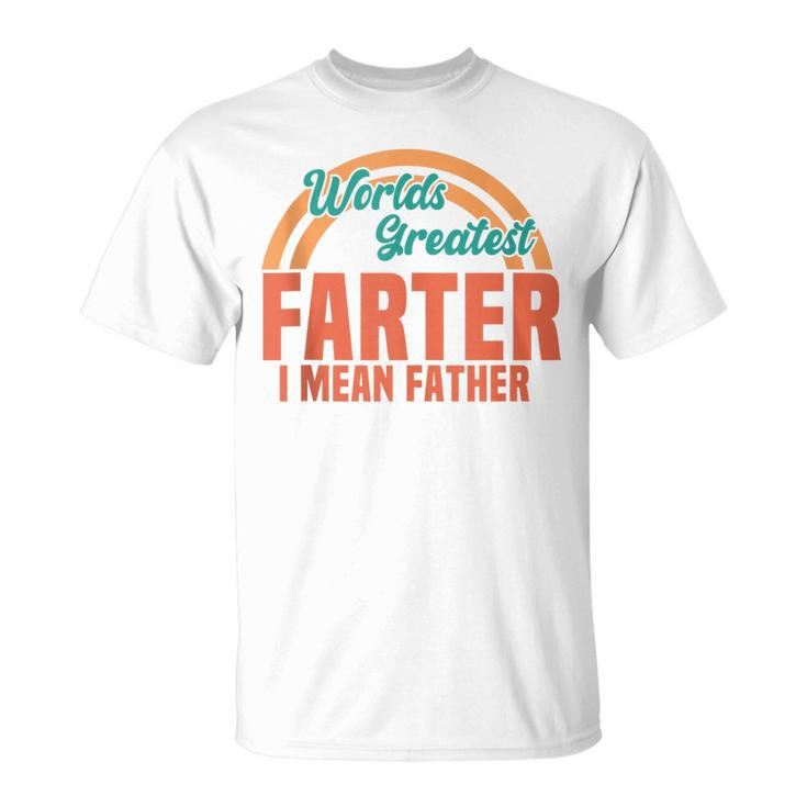 World's Best Farter Vintage Father's Day Saying Dad T-Shirt