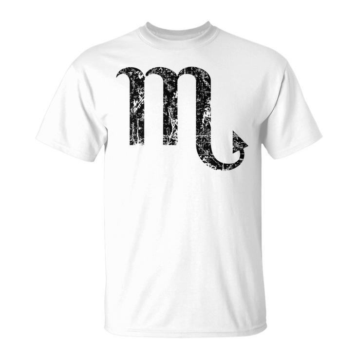 Zodiac Sign Scorpio Vintage Black T-Shirt