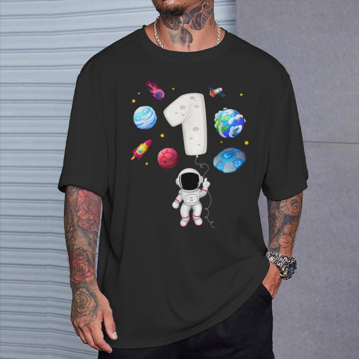 1 Astronaut Geburtstagsfeier 1 Jahr Altes Astronomie-Kostüm T-Shirt Geschenke für Ihn