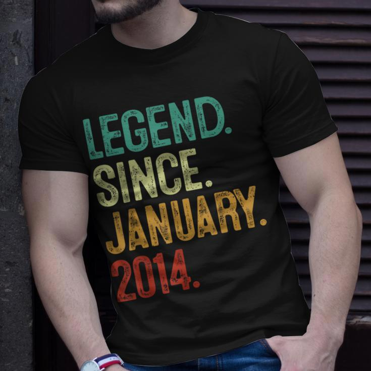 10 Years Old Legend Since January 2014 10Th Birthday T-Shirt Gifts for Him