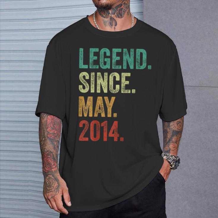 10 Years Old Legend Since May 2014 10Th Birthday T-Shirt Gifts for Him
