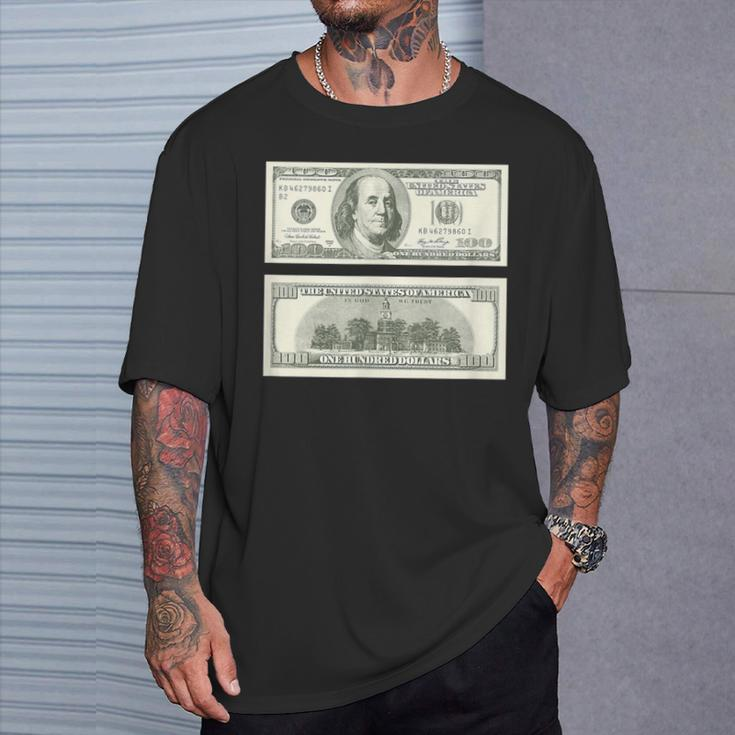 100$ One Hunnid Benjamin Franklin Cash Money Maker T-Shirt Gifts for Him
