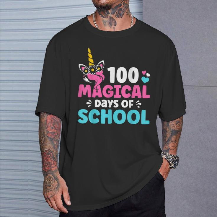 100Th Day Of Kindergarten For Girls 100 Magical Days Unicorn T-Shirt Gifts for Him