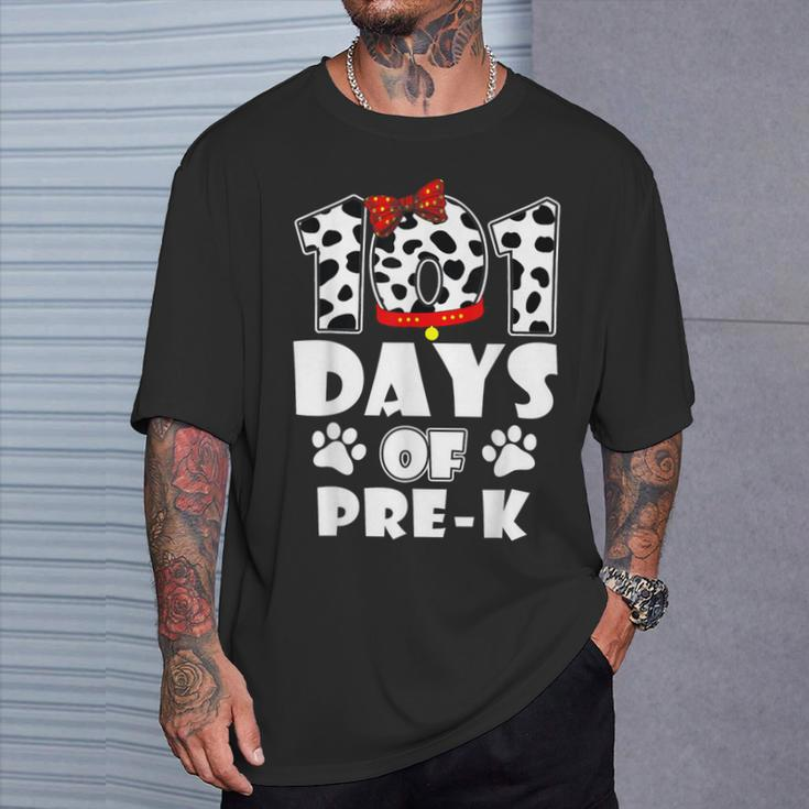 101 Days School Pre K Dog 100 Days Smarter Students Teachers T-Shirt Gifts for Him