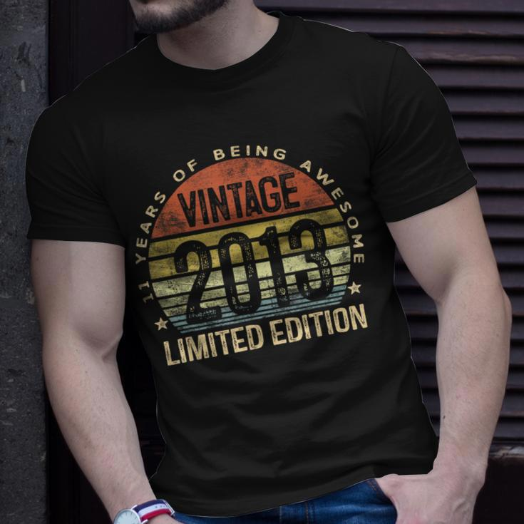 11 Year Old Vintage 2013 Limited Edition 11Th Birthday T-Shirt Gifts for Him