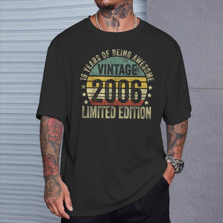 18 Year Old Vintage 2006 Limited Edition 18Th Birthday T-Shirt Gifts for Him