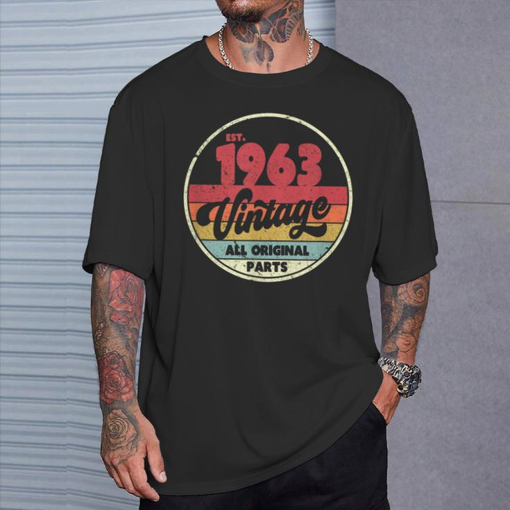 1963 VintageBirthday Retro Style T-Shirt Gifts for Him