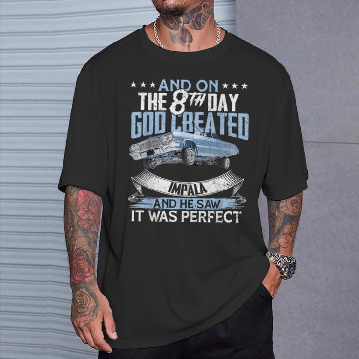 1964 64 Impala Lowrider Ss Muscle Car And On The God 66 67 T-Shirt Gifts for Him