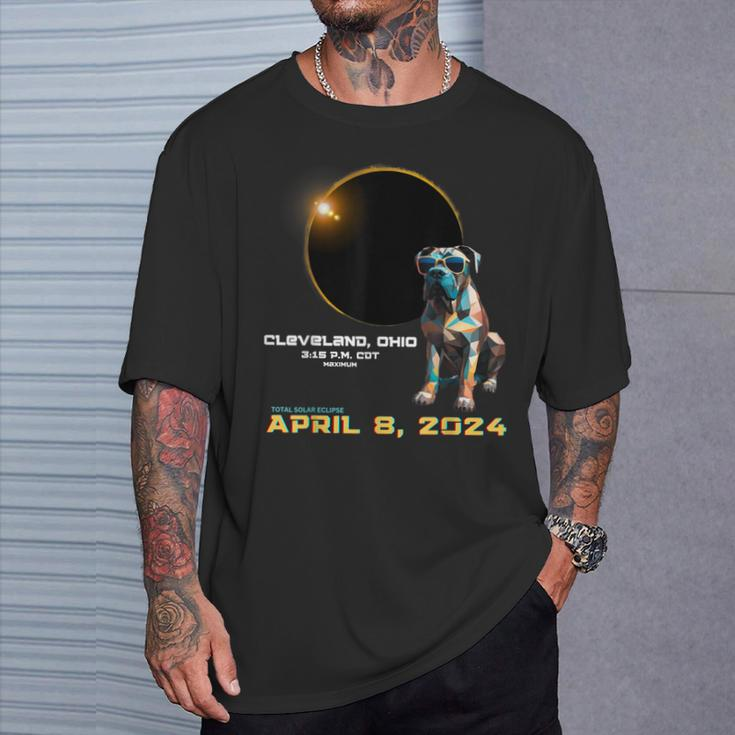 2024 Solar Eclipse Cleveland Ohio Cane Corso Lover T-Shirt Gifts for Him