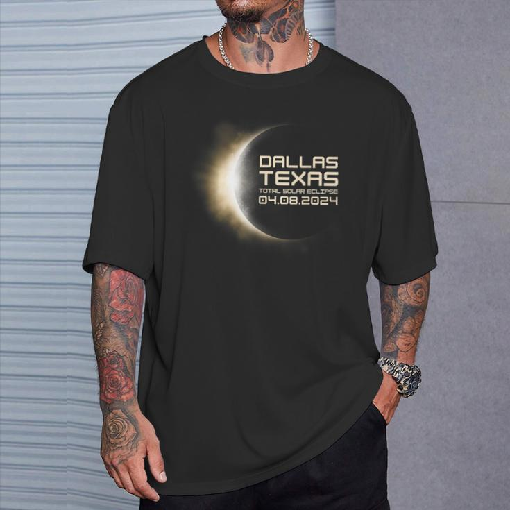 2024 Solar Eclipse Dallas Texas Souvenir Totality T-Shirt Gifts for Him